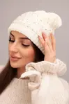 Dámska čiapka Amira K359 ecru