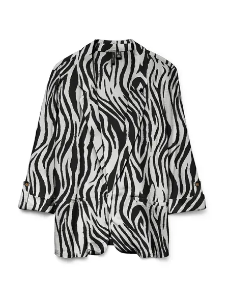 VERO MODA Blejzer 'VMJESMILO'  striebornosivá / čierna / strieborná