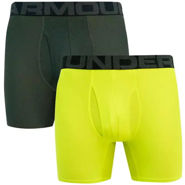 Under Armour Boxerky UA Tech 6in 2 Pack-GRN - Pánské