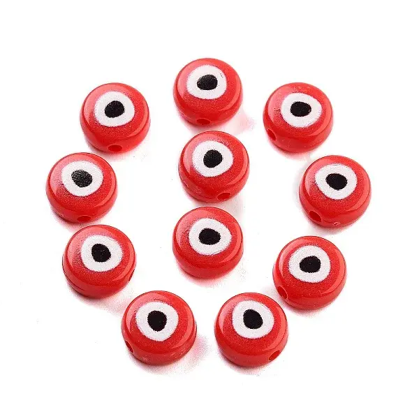 Opaque Printed Acrylic Beads