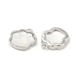 Natural White Shell Paw print Charms
