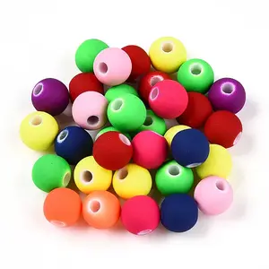 Spray Painted Acrylic Beads