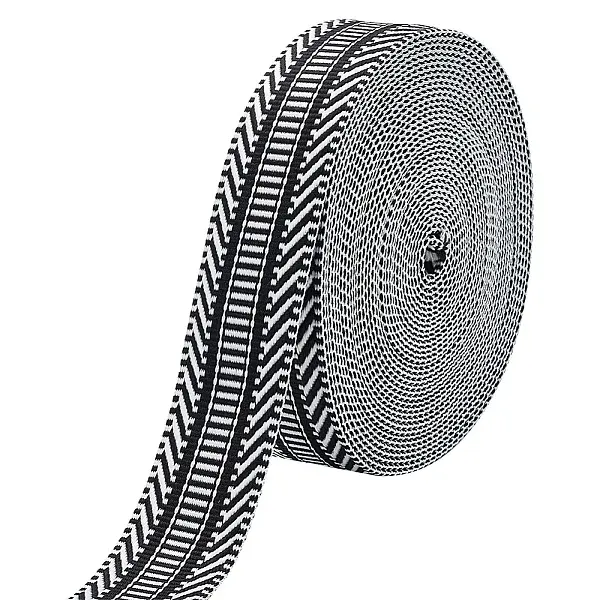 10 Yards Polyester Striped Jacquard Ribbon