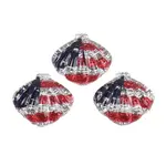 Independence Day Transparent Epoxy Resin & Glitter Powder Powder Cabochons