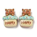 Bear Theme Opaque Resin Cabochons