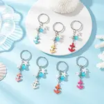 Synthetic Turquoise Pendant Keychains