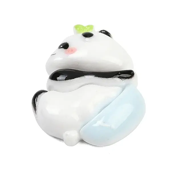 Light Sky Blue Opaque Panda Resin Cabochons
