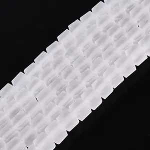 Transparent Frosted Glass Beads Strands