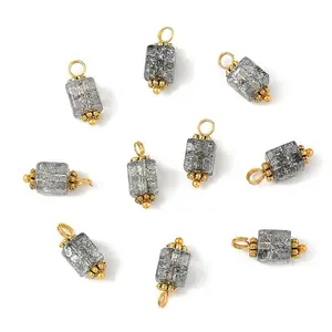 10Pcs Crackle Glass Pendants
