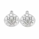 Brass Micro Pave Clear Cubic Zirconia Pendants