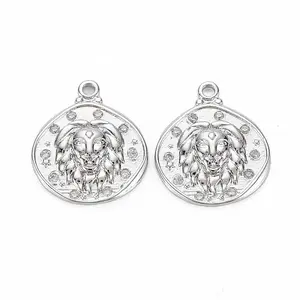 Brass Micro Pave Clear Cubic Zirconia Pendants