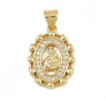 Brass Micro Pave Cubic Zirconia Pendants