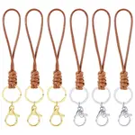 10Pcs 2 Colors Eco-Friendly Korean Waxed Polyester Cord Keychains