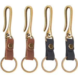 4Pcs 2 Colors Alloy U Shape Belt Hook Keychain