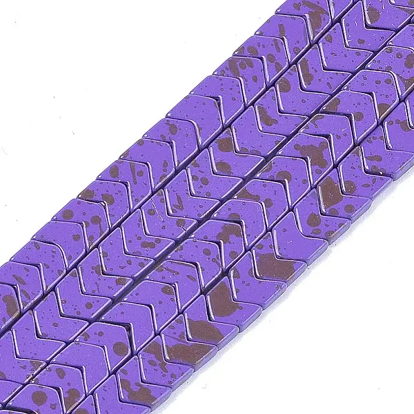 Spray Painted Non-magnetic Synthetic Hematite Beads Strands