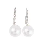Rack Plating Brass Cubic Zirconia ABS Pearl Earring Hooks