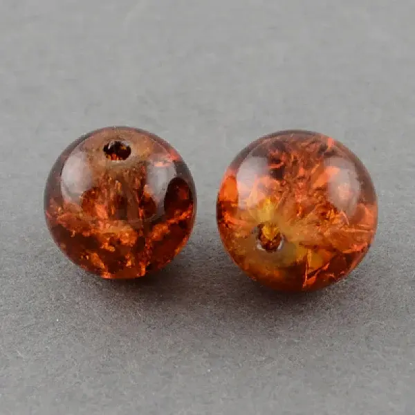 4mm Crackle Glass Round Beads Strands