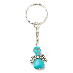 Dyed Synthetic Turquoise Keychains