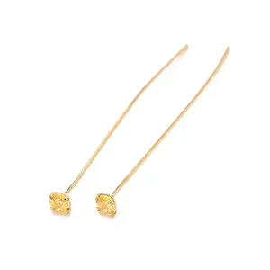 Brass Micro Pave Cubic Zirconia Stud Earring Findings
