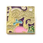 Brass Micro Pave Cubic Zirconia Pendants with Enamel