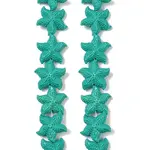 Synthetic Coral Dyed Carved Beads Strands