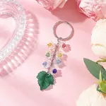 Glass Acrylic Maple Leaf Keychains