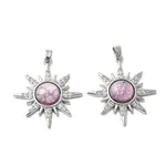 Brass Micro Pave Cubic Zirconia with Resin Pendants