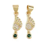 Brass Micro Pave Cubic Zirconia Pendants