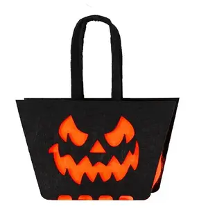 Devil Felt Halloween Candy Bags with Handles