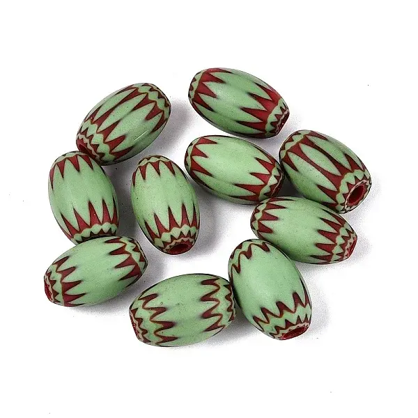 Handmade Millefiori Glass Barrel Beads