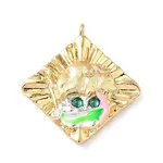Brass Micro Pave Cubic Zirconia Enamel Pendants
