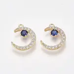 Brass Micro Pave Cubic Zirconia Charms