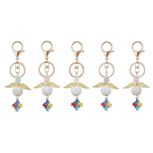 Resin & Alloy Enamel Pendant Keychain