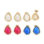 Ion Plating(IP) 304 Stainless Steel Teardrop Stud Earrings