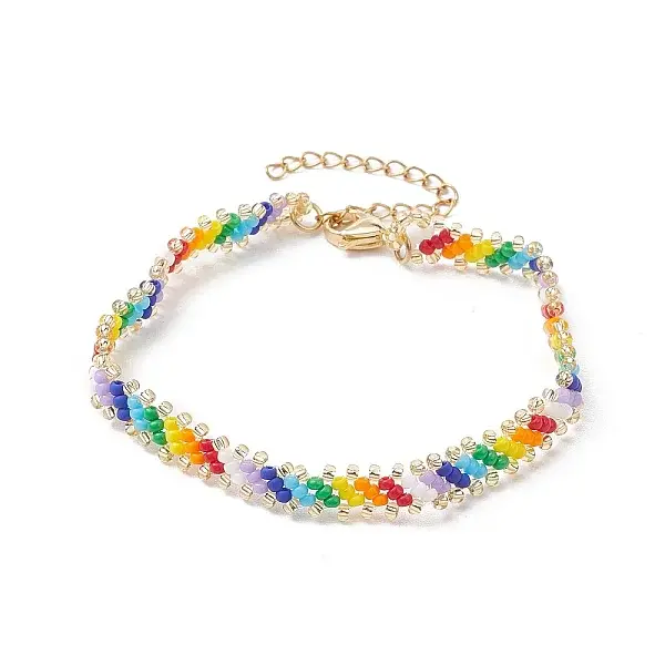 Glass Seed Braided Beaded Bracelet