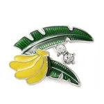 Fruit Theme Alloy Micro Pave Cubic Zirconia & Enamel Pendant Brooches