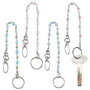 4Pcs Glass Beads Keychain
