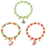 Christmas CCB Plastic & Glass Bead Bracelets