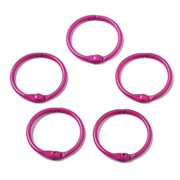 Spray Painted Iron Split Key Rings