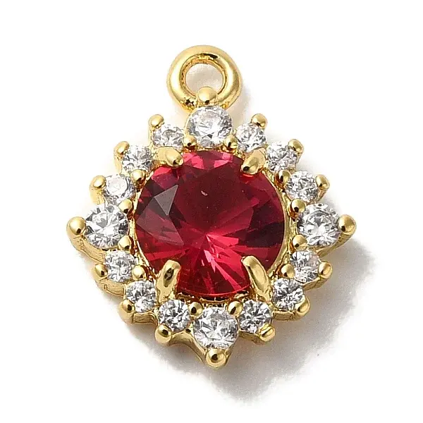 Brass Micro Pave Clear Cubic Zirconia Pendants