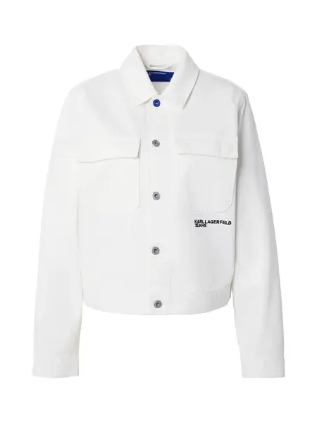 KARL LAGERFELD JEANS Prechodná bunda  čierna / biela