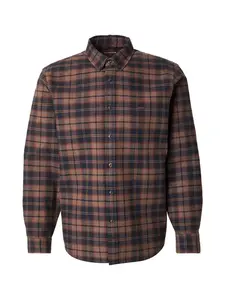 LEVI'S ® Košeľa 'Authentic Button Down Shirt'  tmavomodrá / gaštanová / brokátová