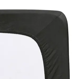 Florella ELASTICKÉ PROSTĚRADLO, žerzej, černá, 90-100/200-220 cm