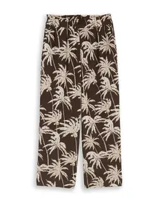 TOM TAILOR DENIM Nohavice  farba ťavej srsti / hnedá / biela
