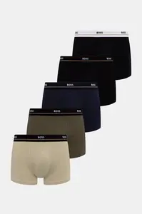BOSS  boxerky pánské bavlněné s elastanem Trunk 5P Essential 5-pack