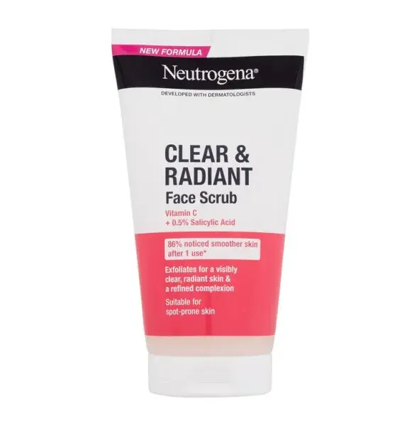Neutrogena Pleťový peeling Clear & Radiant (Face Scrub) 150 ml