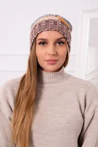 Kesi Monika fleecová čepice K256 hořčicová+hnědá