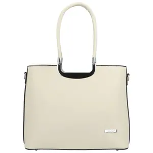 Dámská kabelka do ruky světle krémová - Delami Bella Rosa