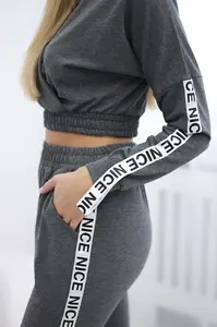 Sada s ozdobnými pruhy grafitové melanže