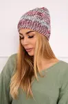 Kesi Fleecová čepice Melisa K241 oranžová+šedá